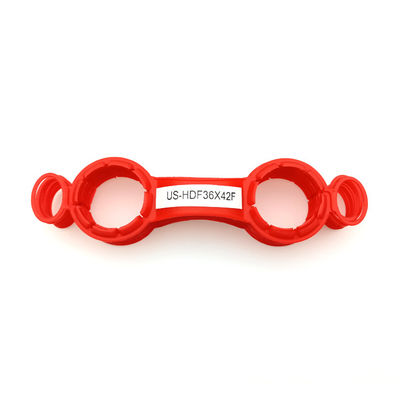 Blue US-HDF36X42F Plastic Bottle Clip Carrier Plastic Promo Handle Average Weight 4.242 g / pc
