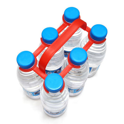 HDPE Handled Six Pack Plastic Bottle Carrier for 27-28mm Bottle Diameter Applications