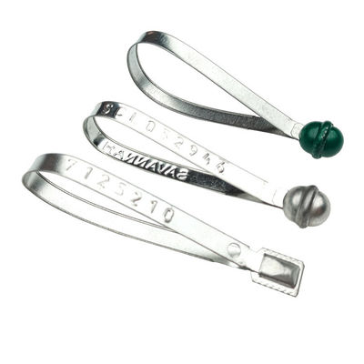 Fixed Length Locking Mechanism Multiple Colored Metal Strap Seal for Logistics Container