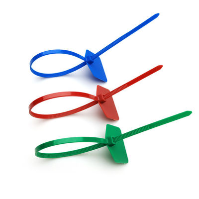 Custom Zip Tags Tie Writeable 220mm Nylon with Marking / Labelling Area 30*21 mm