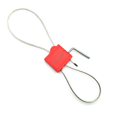 2.0mm Double Lock Plastic Security Cable Seal With Twist Handle Markable Area 23.5*17 mm