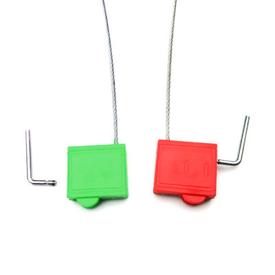 2.0mm Double Lock Plastic Security Cable Seal With Twist Handle Markable Area 23.5*17 mm