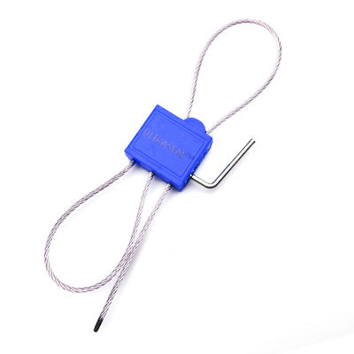 2.0mm Double Lock Plastic Security Cable Seal With Twist Handle Markable Area 23.5*17 mm