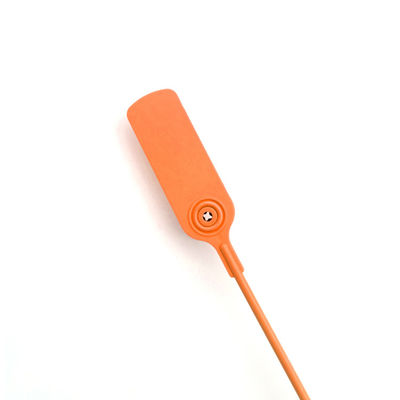Tensile Strength 380 N 38.77 KG Heavy Duty Plastic Seal for Shipping Logistics Orange