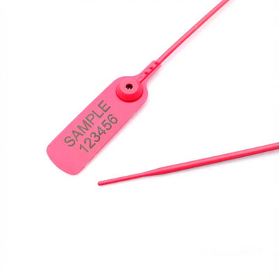 Marking Area L 48*W 25 mm US-PS400R Indicative Security Truck Container Pull Tight Plastic Seal 400*25*6.4 mm