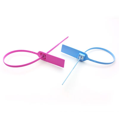 Pull Tight Plastic Seal Metal Insert Flat Tail Disposable Custom Security Seal Tag